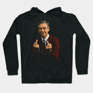 MIddle Finger  Mr. Rogers RETRO 90S Hoodie