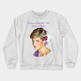 Princess Diana Queen of Hearts Streetwear Image Crewneck Sweatshirt