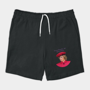 British Royalty Princess Diana Queen Of Hearts Portrait Shorts