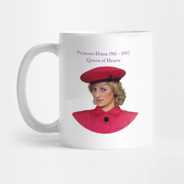 British Royalty Princess Diana Queen Of Hearts Portrait by Art2Wear