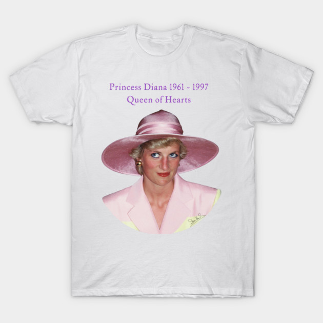 Princess Diana Portrait British Royal Fashion T-Shirt by Art2Wear