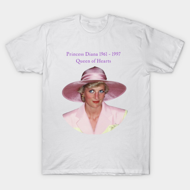 Princess Diana Portrait British Royal Fashion T-Shirt by Art2Wear