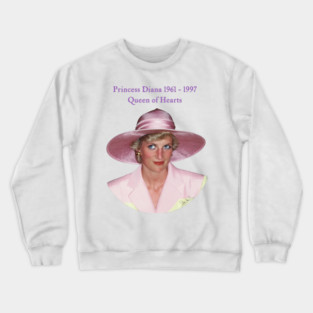 Princess Diana Portrait British Royal Fashion Crewneck Sweatshirt