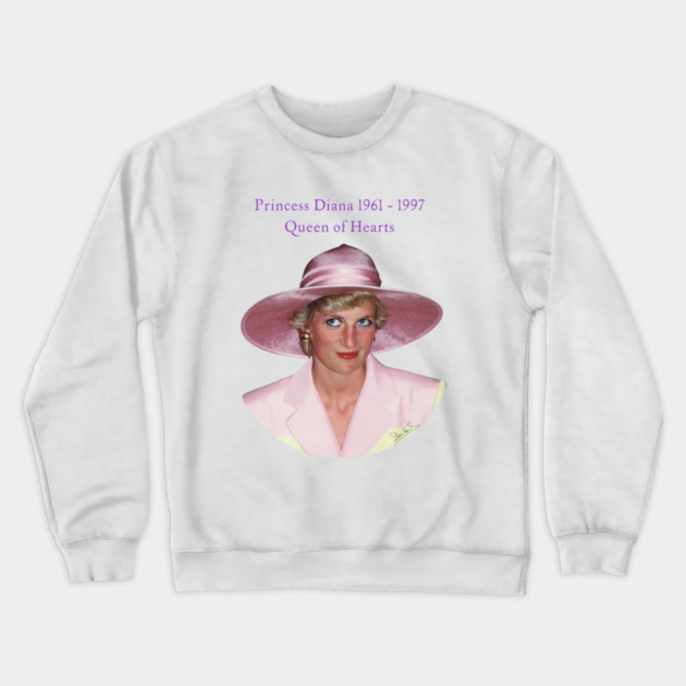 Princess Diana Portrait British Royal Fashion Crewneck Sweatshirt by Art2Wear