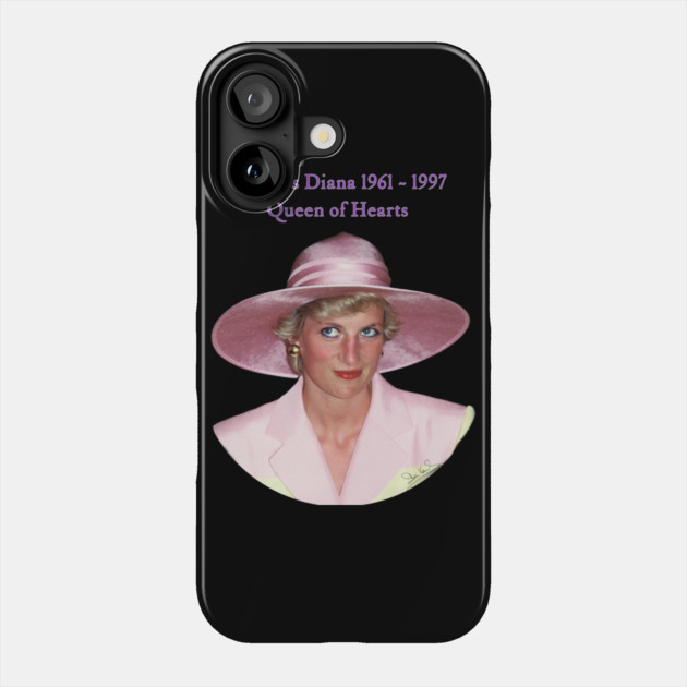Princess Diana Portrait British Royal Fashion Phone Case by Art2Wear