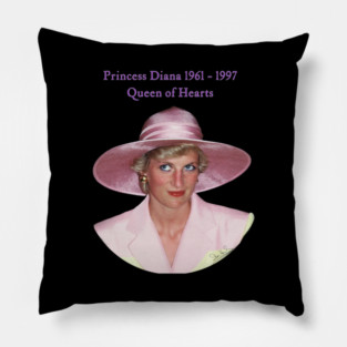 Princess Diana Portrait British Royal Fashion Pillow