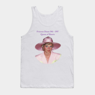 Princess Diana Portrait British Royal Fashion Tank Top
