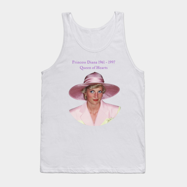 Princess Diana Portrait British Royal Fashion Tank Top by Art2Wear
