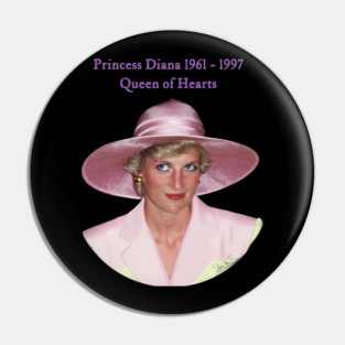 Princess Diana Portrait British Royal Fashion Pin