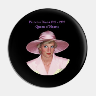 Princess Diana Portrait British Royal Fashion Pin