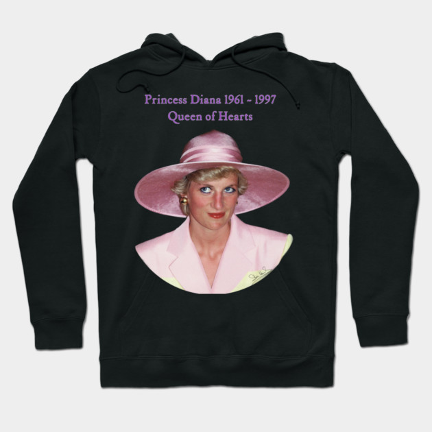 Princess Diana Portrait British Royal Fashion Hoodie by Art2Wear