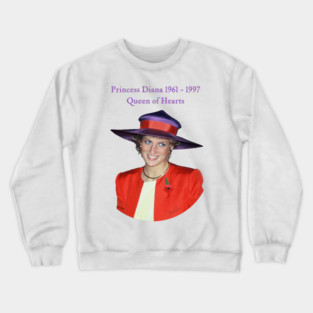 Princess Diana Queen of Hearts Portrait Hong Kong Crewneck Sweatshirt
