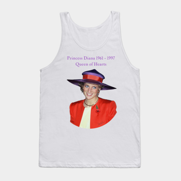 Princess Diana Queen of Hearts Portrait Hong Kong Tank Top by Art2Wear