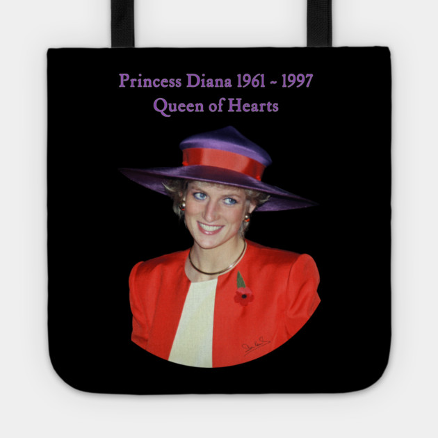 Princess Diana Queen of Hearts Portrait Hong Kong Tote by Art2Wear