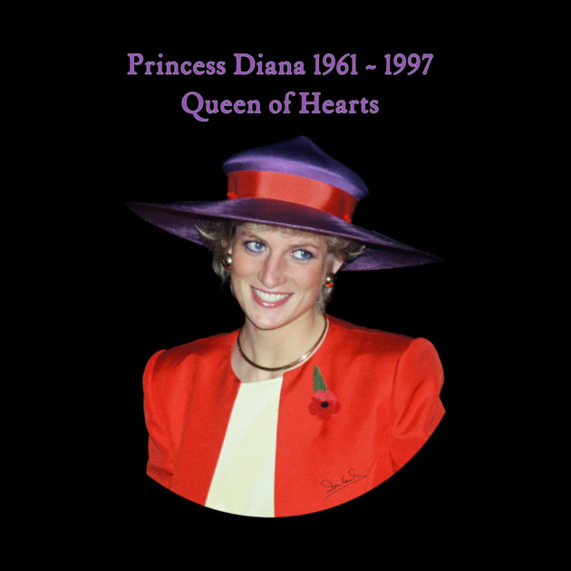 Princess Diana Queen of Hearts Portrait Hong Kong by Art2Wear