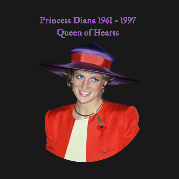 Princess Diana Queen of Hearts Portrait Hong Kong by Art2Wear