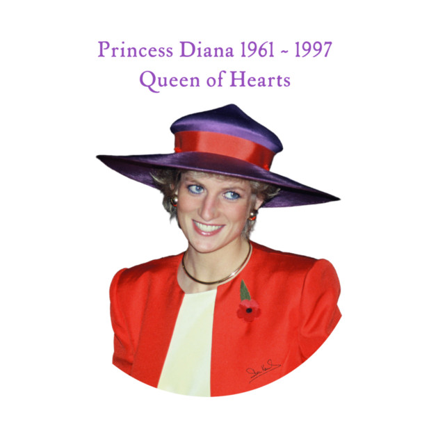 Princess Diana Queen of Hearts Portrait Hong Kong by Art2Wear