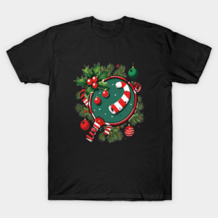 Christmas Pickleball T-Shirt - Funny Holiday Gift for paddle Players T-Shirt