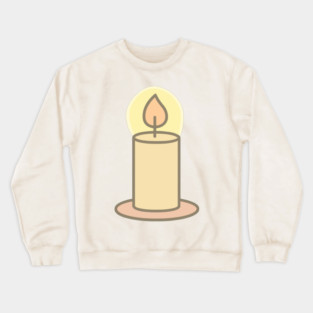 Minimal Cute Christmas Candle – Pastel Holiday Crewneck Sweatshirt