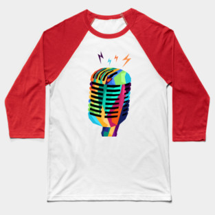 microphone style pop art Baseball T-Shirt