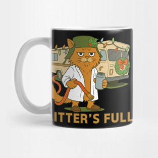 Litter's Full Christmas Vacation Cat, Litters Full Cat, National Lampoon's Christmas Vacation Shitter's Full, Christmas Cat Mug