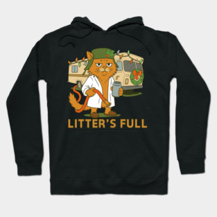 Litter's Full Christmas Vacation Cat, Litters Full Cat, National Lampoon's Christmas Vacation Shitter's Full, Christmas Cat Hoodie