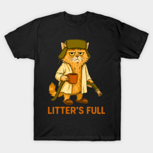 Litter's Full Christmas Vacation Cat, Litters Full Cat, National Lampoon's Christmas Vacation Shitter's Full, Christmas Cat T-Shirt