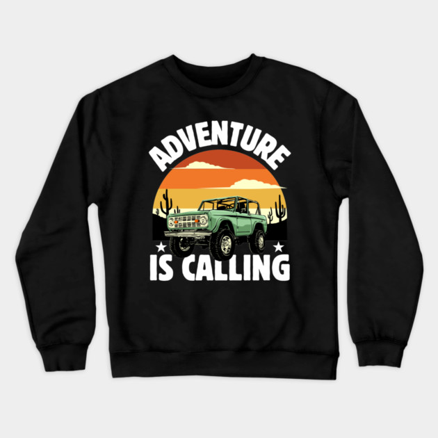 Adventure is Calling wanderlust Crewneck Sweatshirt by Megadorim