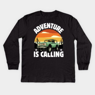 Adventure is Calling wanderlust Kids Long Sleeve T-Shirt