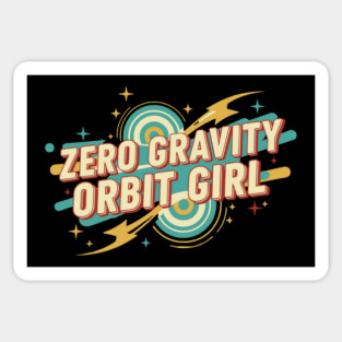 Zero Gravity – Retro Sci-Fi Typography Design | 1950s Pulp Style Magnet