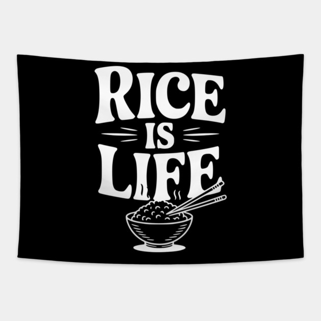 Rice is Life Tapestry by Frank Ring