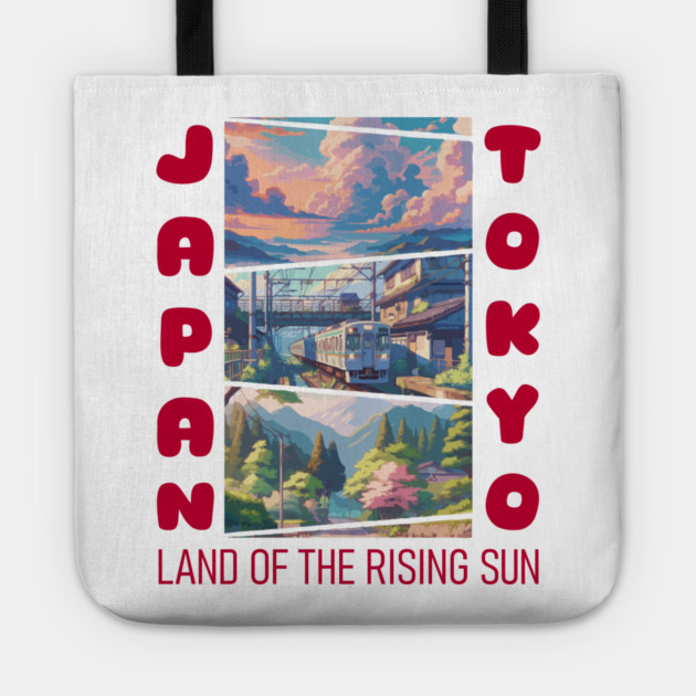 Japan Land Of The Rising Sun Tote by Megadorim