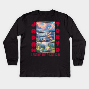 Japan Land Of The Rising Sun Kids Long Sleeve T-Shirt