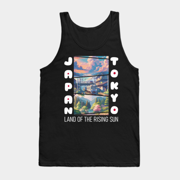 Japan Land Of The Rising Sun #2 Tank Top by Megadorim