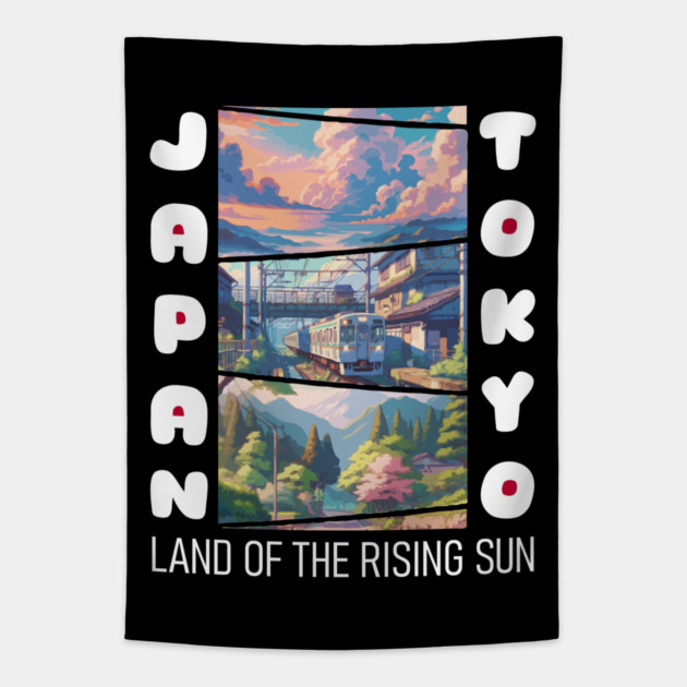 Japan Land Of The Rising Sun #2 Tapestry by Megadorim