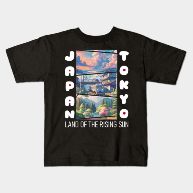 Japan Land Of The Rising Sun #2 Kids T-Shirt by Megadorim