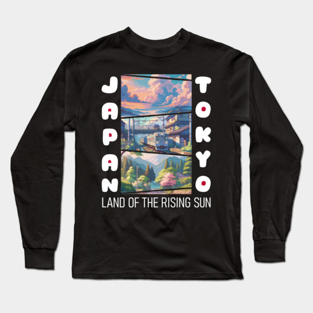 Japan Land Of The Rising Sun #2 Long Sleeve T-Shirt by Megadorim