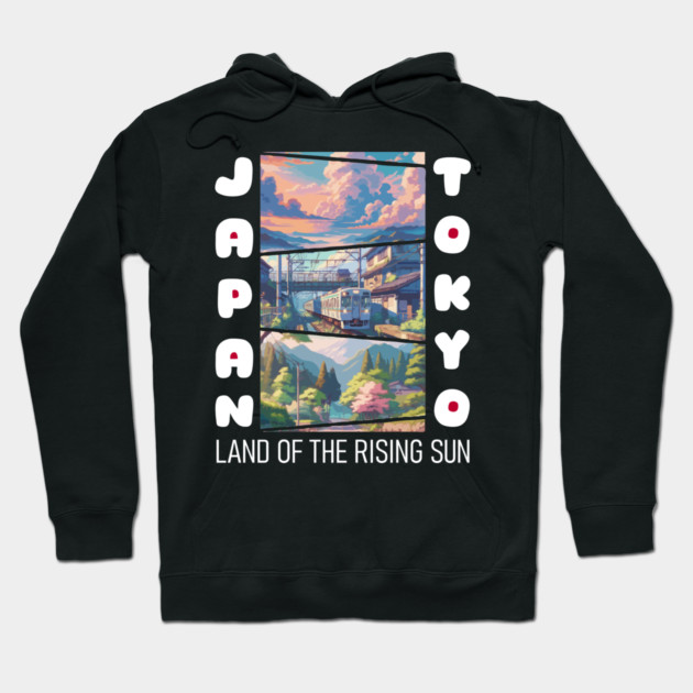 Japan Land Of The Rising Sun #2 Hoodie by Megadorim