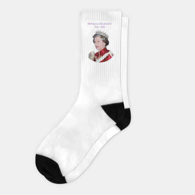 British Royalty - Queen Elizabeth II Legacy Portrait Socks by Art2Wear