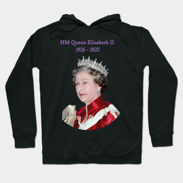 British Royalty - Queen Elizabeth II Legacy Portrait Hoodie by Art2Wear