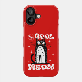 Cool Meow, Cute Cat Phone Case