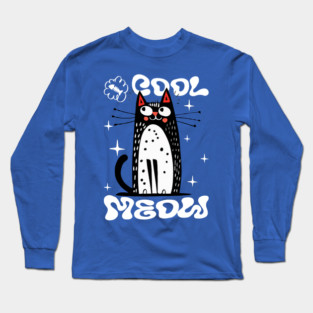Cool Meow, Cute Cat Long Sleeve T-Shirt