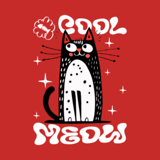 Cool Meow, Cute Cat T-Shirt