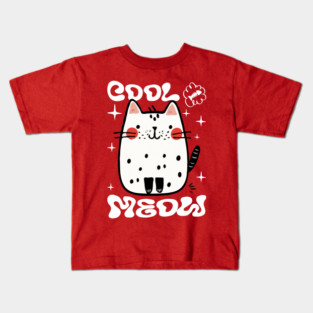 Cute Cat, Cool Meow Kids T-Shirt