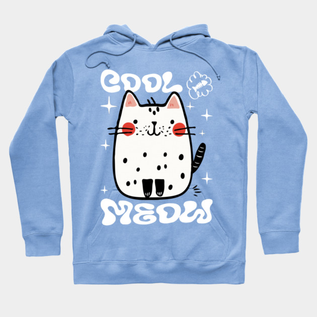 Cute Cat, Cool Meow Hoodie by Megadorim