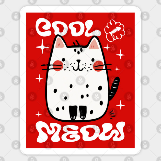 Cute Cat, Cool Meow Sticker by Megadorim