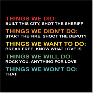 Retro Vintage Things We Did, Didn’t Want, Will, Won’t Do Posters and Art