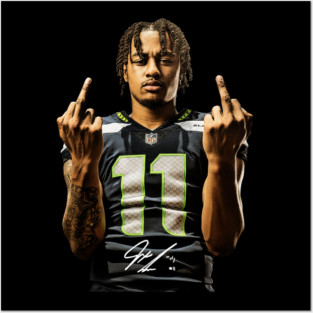 Jaxon Smith-Njigba MIDDLE FINGER Posters and Art