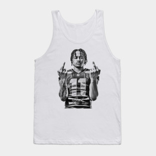Jaxon Smith-Njigba MIDDLE FINGER BLACK Tank Top