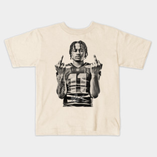 Jaxon Smith-Njigba MIDDLE FINGER BLACK Kids T-Shirt